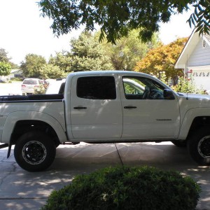 after the lift was all finished and about to put the new tires on