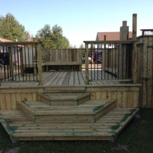 Side view of deck