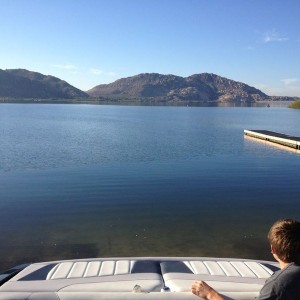 Beautiful day to go wakeboarding. Anybody know what lake this is?