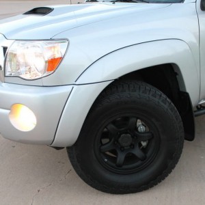 Nice shot of tire and wheel.