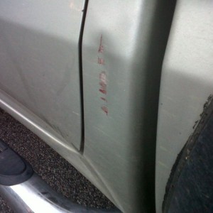 Hell of a door ding.