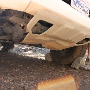 Skid and LCA mount damage from Eagle Lakes trail