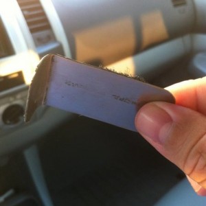 Just a thin sheet of metal.