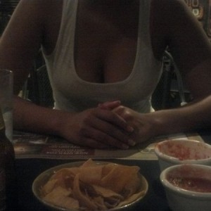 BLURRY BGR STLYE PIC OF JASMINES BOOBIE CLEAVAGE YOU DB'S