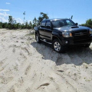 Playing in sand