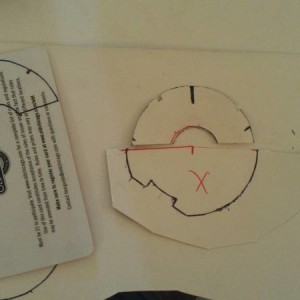 trim template and mark notches