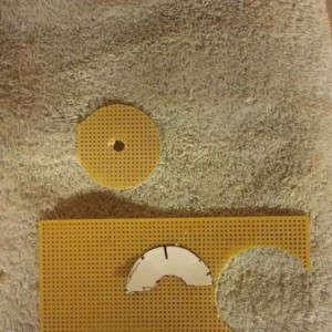 use template to cut circut board