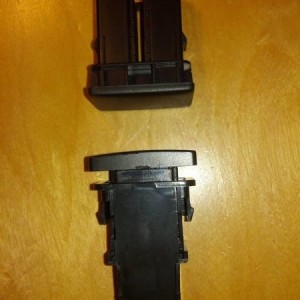 side view comparison of TundraPart switch and blank from under AC controls
