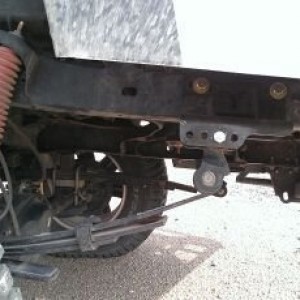Flexed out with the shackle flip, maxed out the shocks. Not even close to m