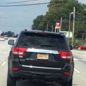 Says temp tag, made of cardboard. Seems legit