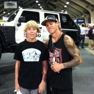 My son with Brian Deegan at the off road expo today