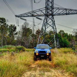 Found a trail leading to some power lines, followed it for a good while tod