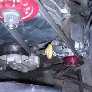URD 2.2 super grip pully on a Toyota supra 200 amp alt.
