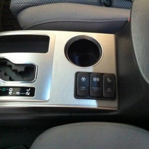 Switches located in center shifter console