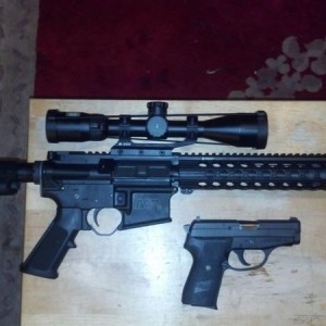 S&W AR 15 and Sig 239 9mm.. degreased and relubed with Froglube. Only t