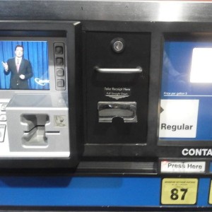 Idiocracy has begun. Commercials at the pump