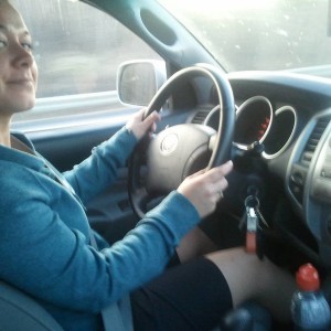 The woman driving