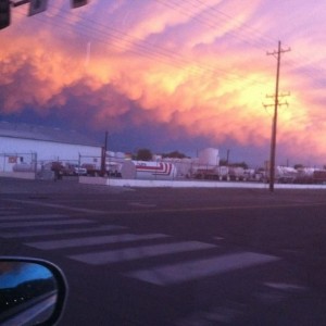 One of the best sun rises I've seen in a long time.