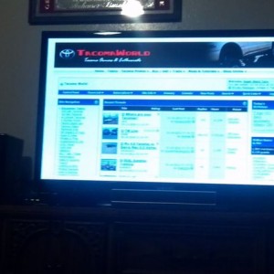 New xbox update Tacomaworld on the big screen. Sorry for shity pic