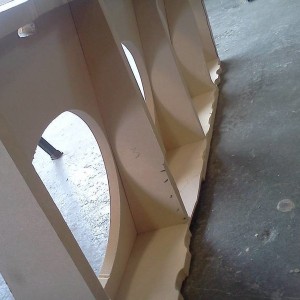 fitting the box filing every bend  for a snug fit