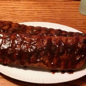 The finished product, hickory smoked baby back ribs, stl bbq rub, n sweet b