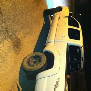 Getting ready to drag race.. Jk flat tire