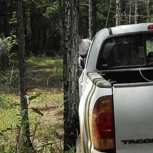 Got in a tight spot off roading..