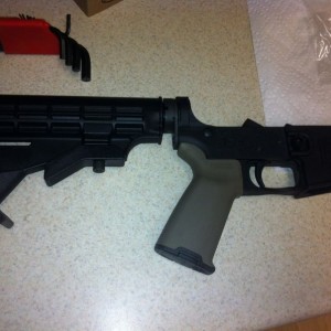 Got my lower today. Dude at the gun shop gave me a free magpul grip too.