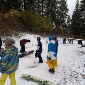 Live from a couple hours ago. Per season jib session with a bunch of random