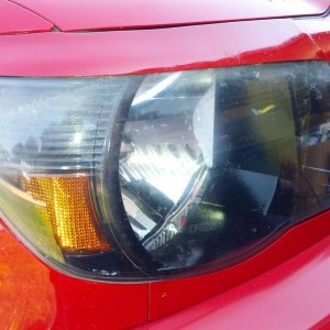Headlight cleaning.... before