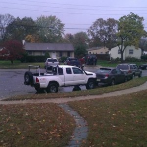My baby nice and safe away from the trees. To bad my house is under them...