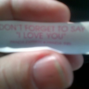 I love you