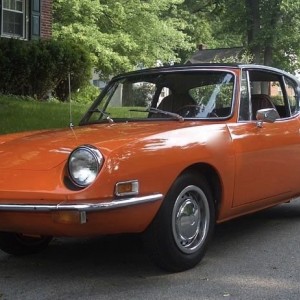 orange mystery car