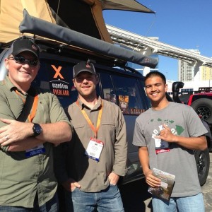 At SEMA talking with Scott and Clay from Expedition Overland