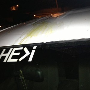Ugh! Punk kids just egged my truck
