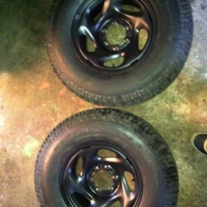 Newly painted rims