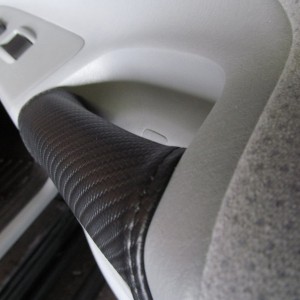 RedlineGoods Carbon Fiber Pattern Door Grip Close-Up