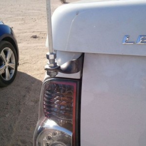 CB antenna/flag mount fits with a cap!
