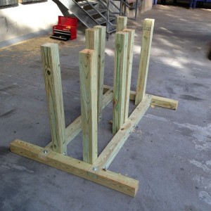 Columns going up.