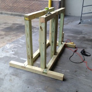 Top rails on.