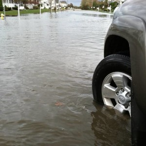 Flooded streets of Margate City, NJ
