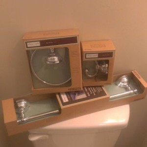 Who builds a house and forgets the bath towel bars?