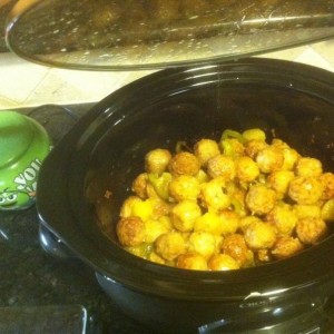 Crockpot meatballs.