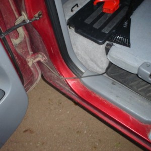 Where my CB cable goes out to the antenna