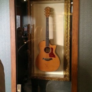 Some dudes guitar we had to put 1/2" lexan door in front of so no one 