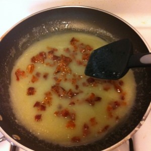 The maple bacon glaze for my brownies
