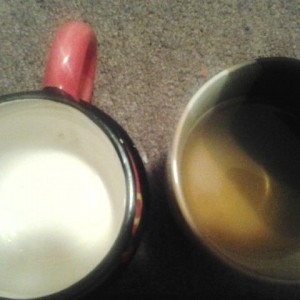 One cup of tea down, one more to go ummm hot tea good for me yipee! :P