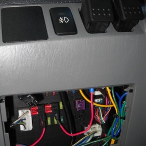 In dash wiring for switches