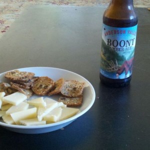 A little friday afternoon snack! Love the Amber Ale!