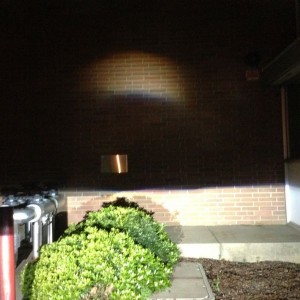 Why is one of my projectors shooting a laser into the sky???